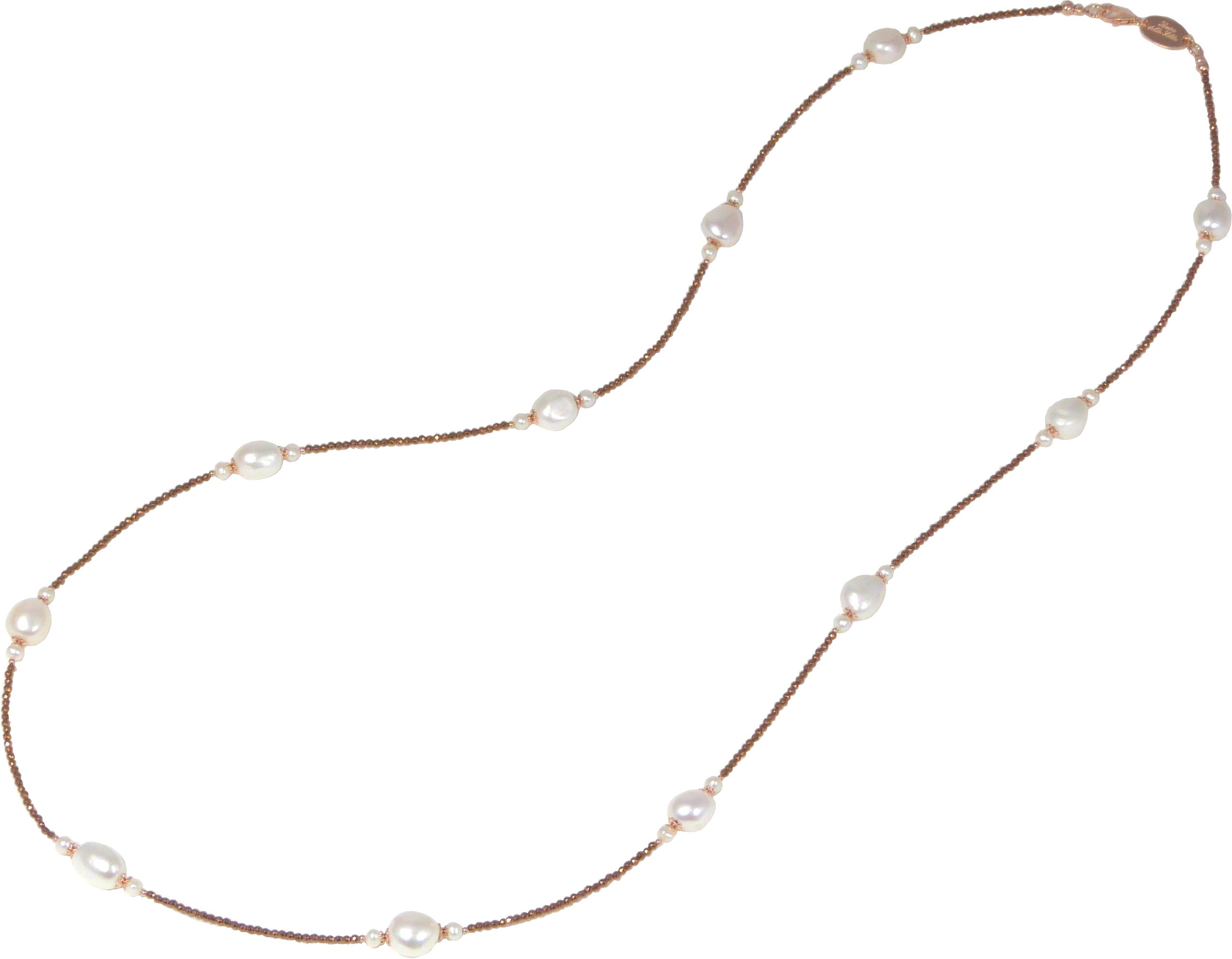 collana agata bronzo e perle