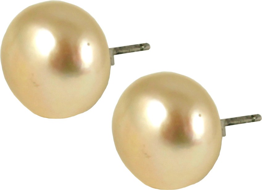 Lobe basic earrings with 12mm pink pearls