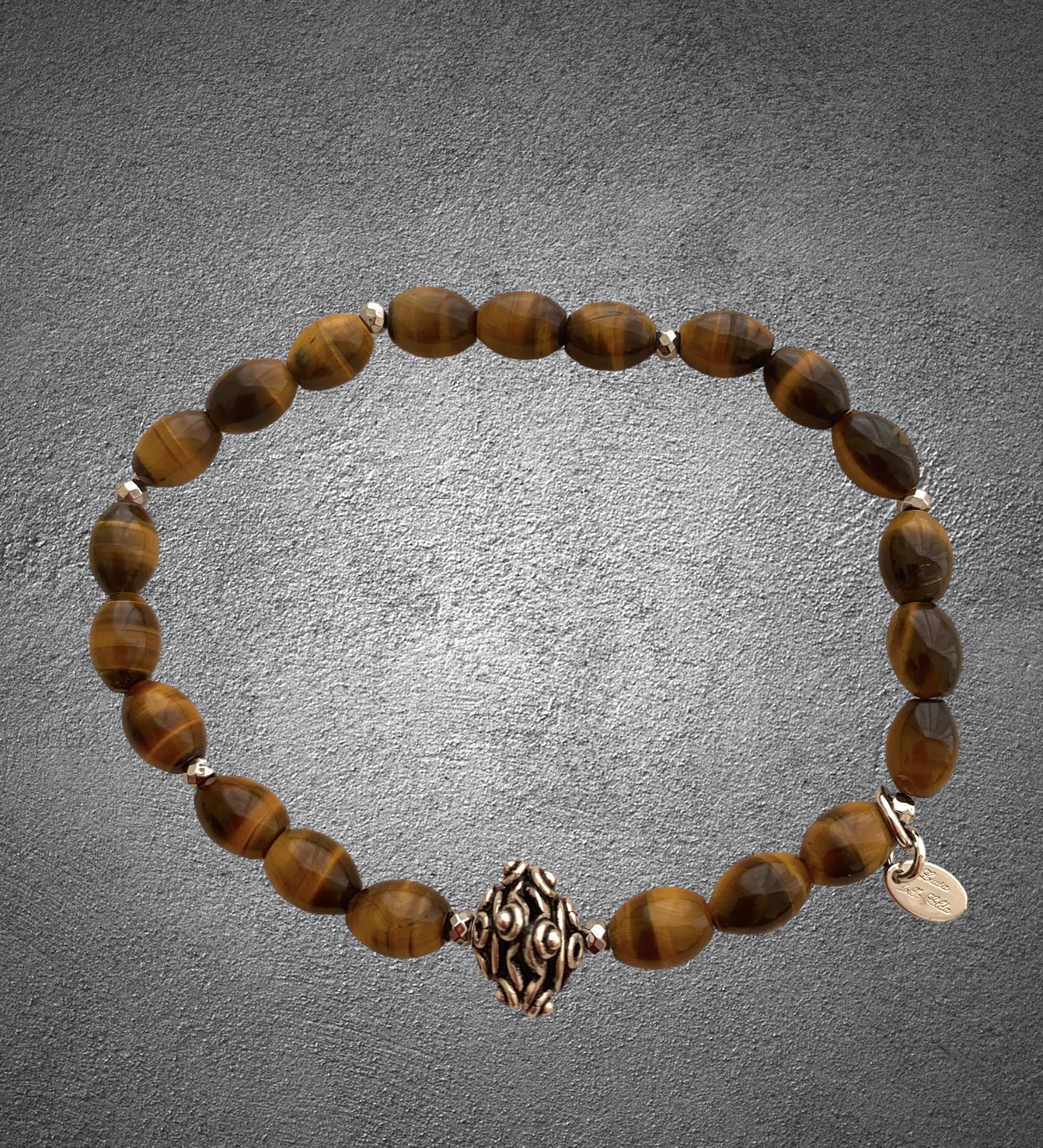 Bracciale da uomo in occhio di tigre